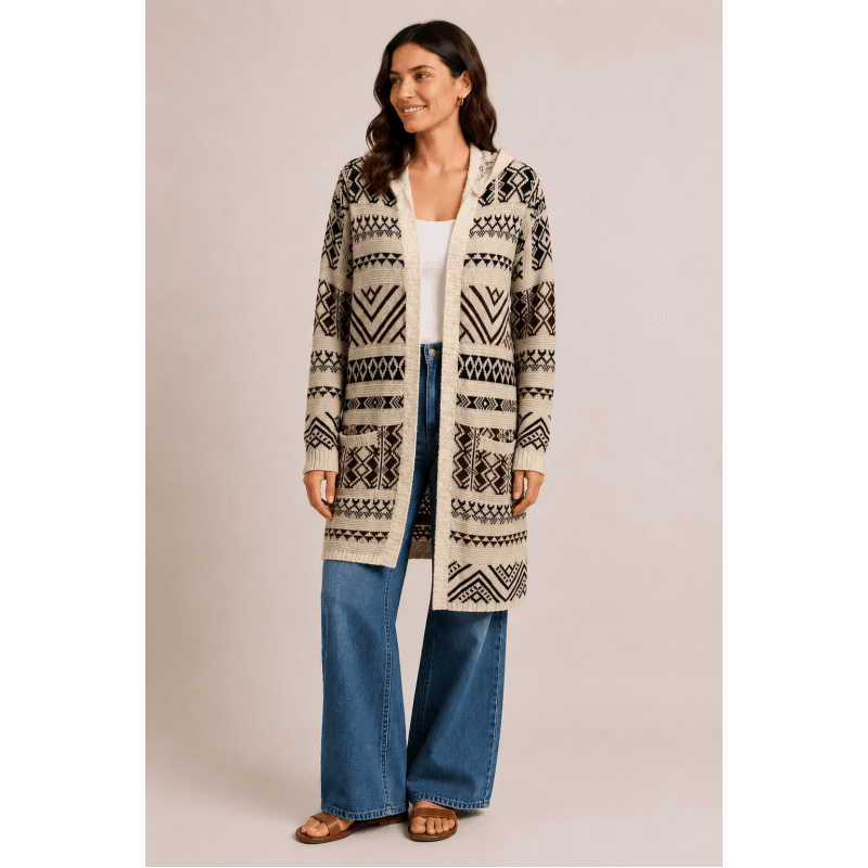 Women's Hooded Open Front Cardigan image