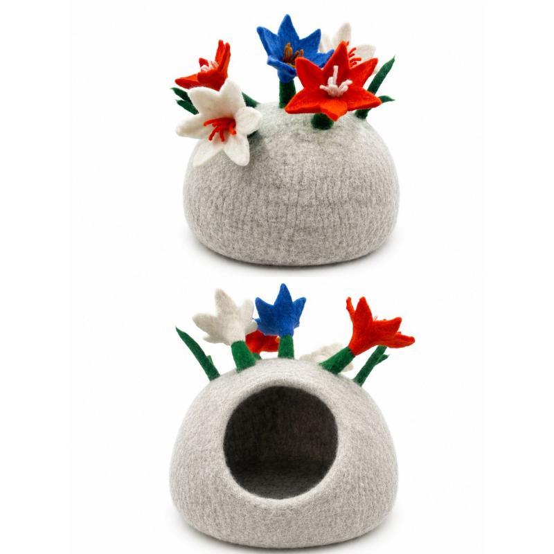 Felt Multi Himalayan Flowers Cat Cave LH05 image
