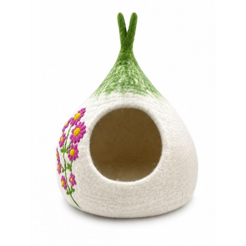 Felt Daisy Flower Tipi Cat Cave LH10 image