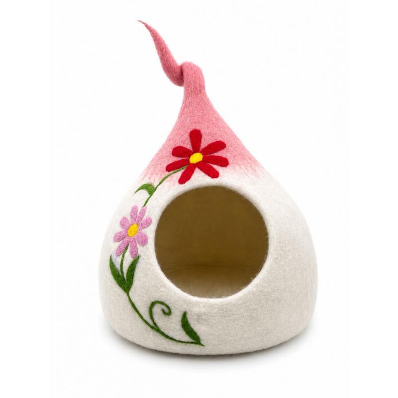 Felt Daisy Flower Tail Cat Cave LH11 image