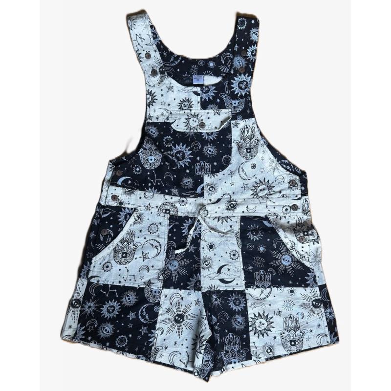 Cotton Sun Moon Galaxy Black & White Cali Romper