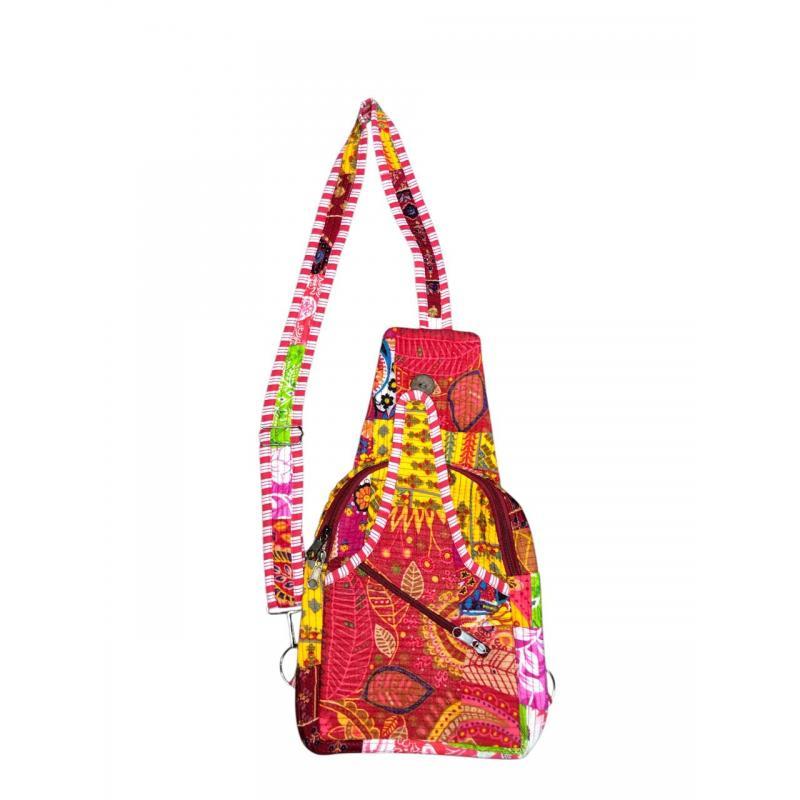 Cotton Multi Patchwork Kantha Crossbody Bag image