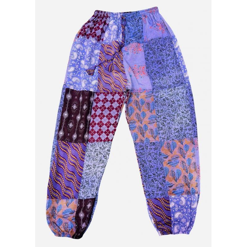 Cotton Multi Purple Free Style Yoga Pant image
