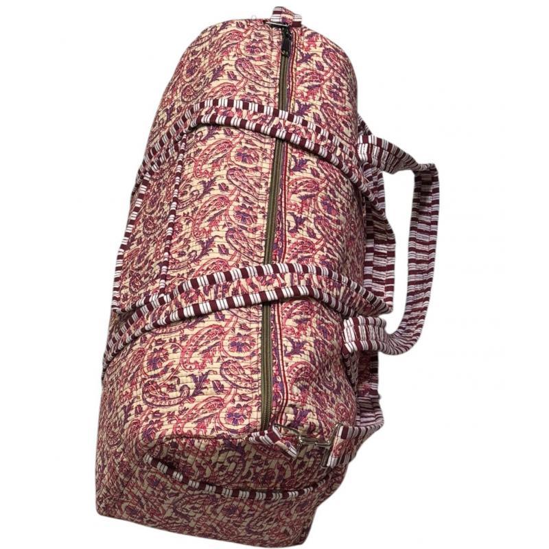 Cotton Quilted Floral Duffle Bag