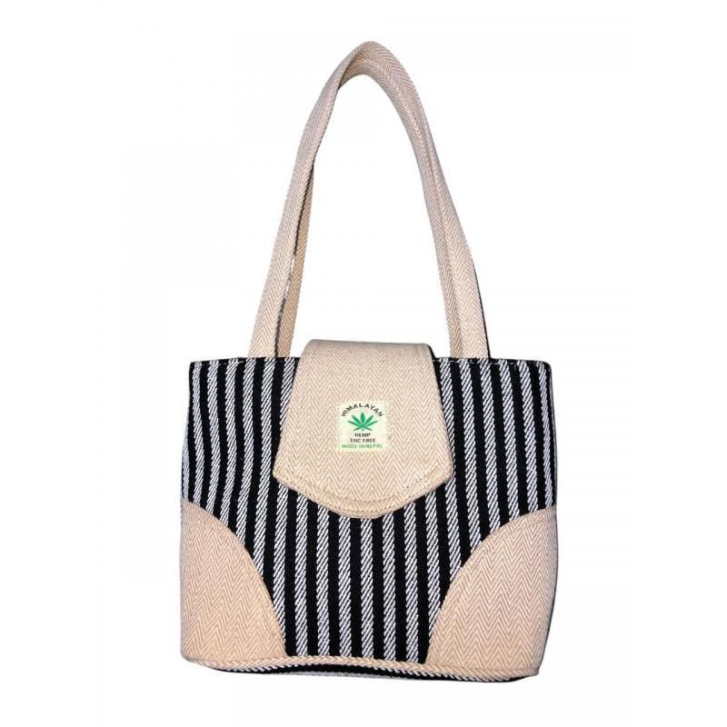 Cotton Hemp Patchwork Shopping Bag