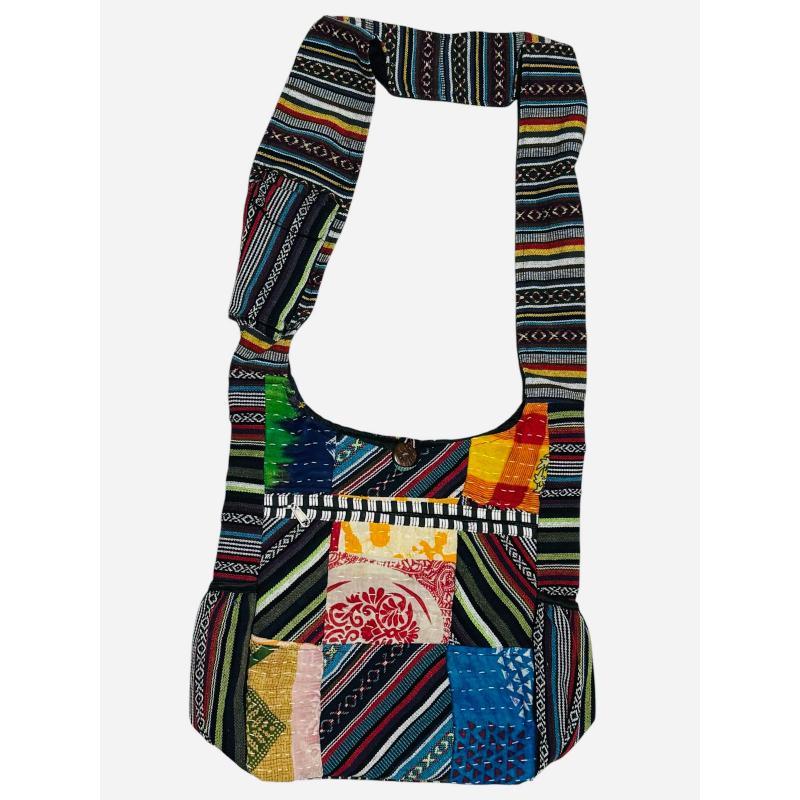 Cotton Multi Color Kantha Patchwork Vintage Bag