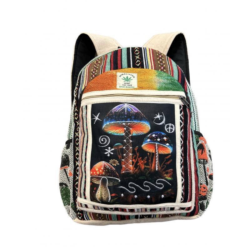 Hemp Mushroom Peace Backpack image