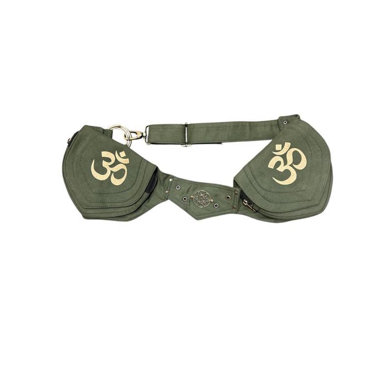 Cotton Multi Pocket Om Yoga Fanny Bag CT8 image