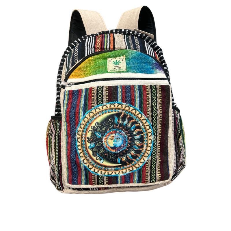 Cotton Hemp Mandala Chakra Sun Moon Backpack image