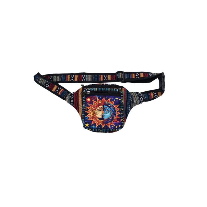 Cotton Multi Color Sun Moon Chakra Fanny Bag image