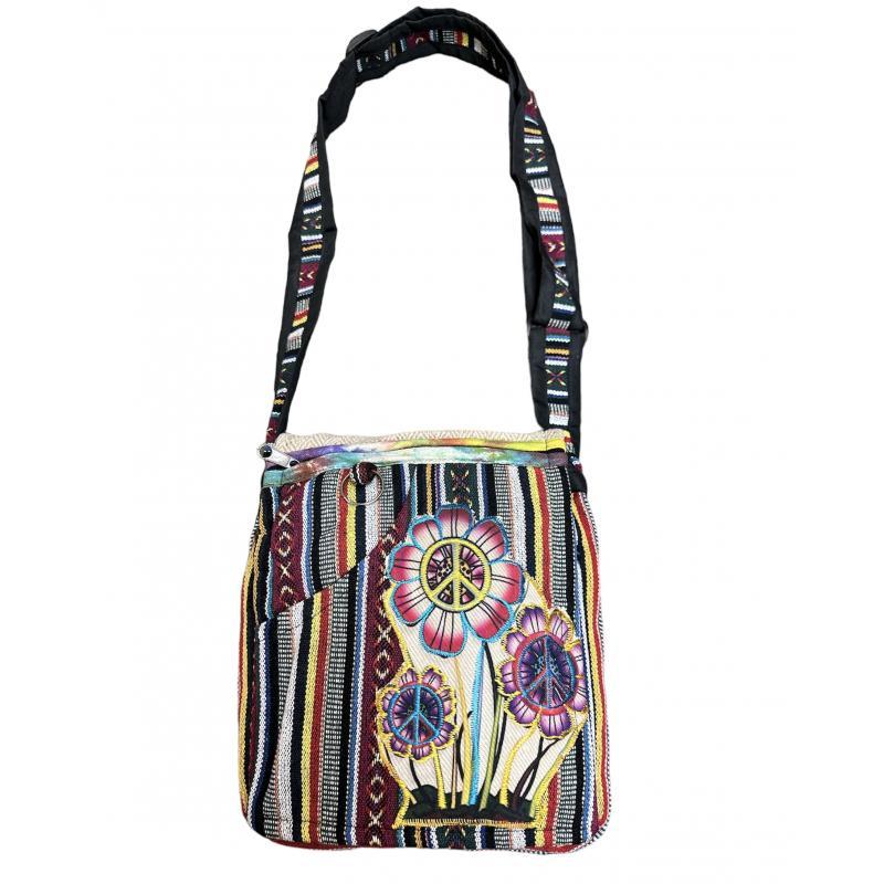 Cotton Peace Sign Flower P.P Bag image