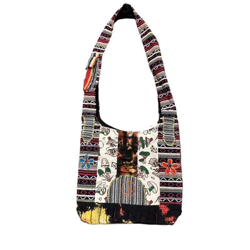 Cotton Multi Patch Mushroom Bag