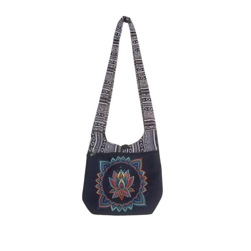 Cotton Blue Mini Lotus Bag