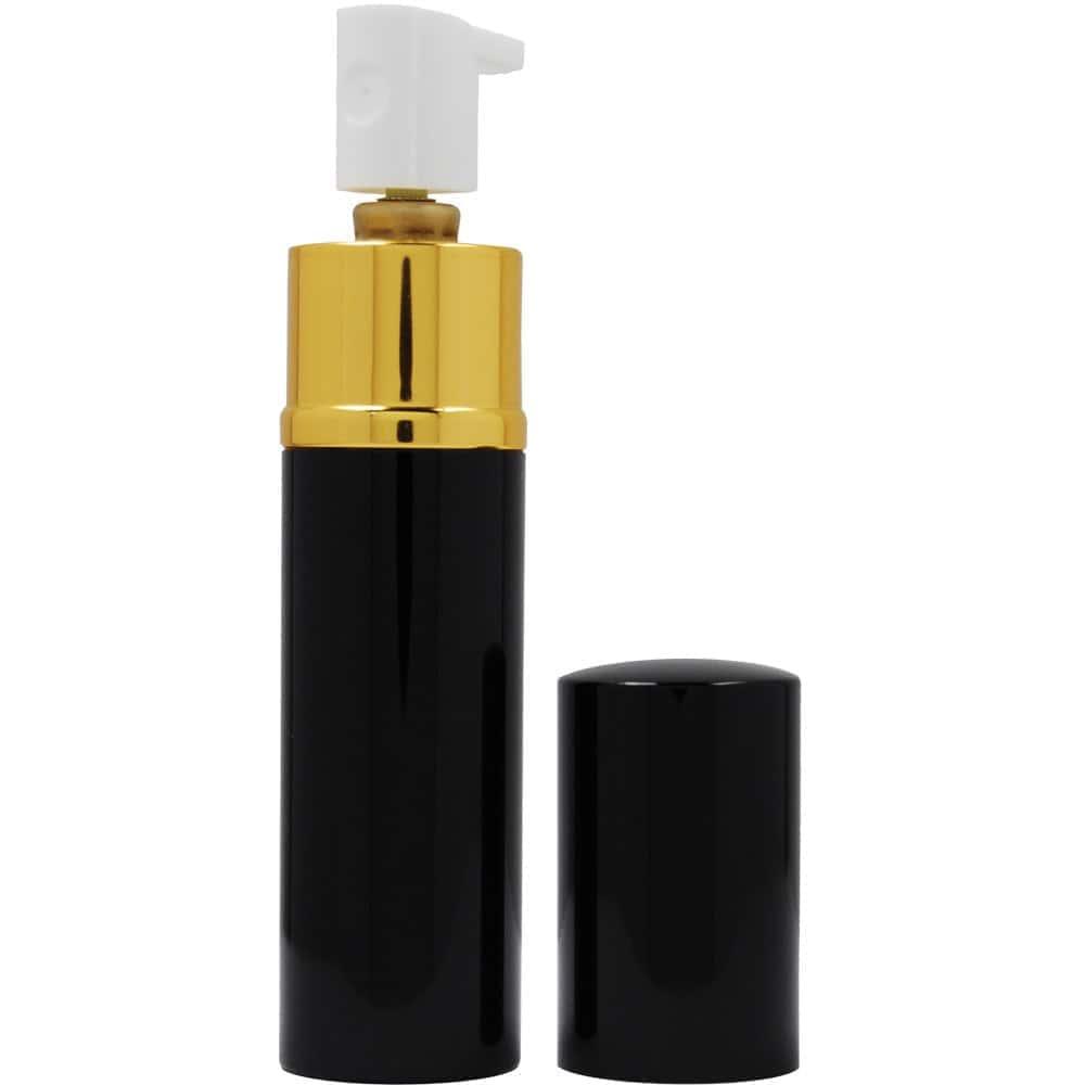 Pepper Shot 1.2% Major Capsaicinoids Lipstick Pepper Spray 0.5 oz - 2,000,000 SHU, 8.5% OC Formula, Stream Pattern, 6-8 Ft Range, UV Dye, Disguised Case, Black, Pink & Red