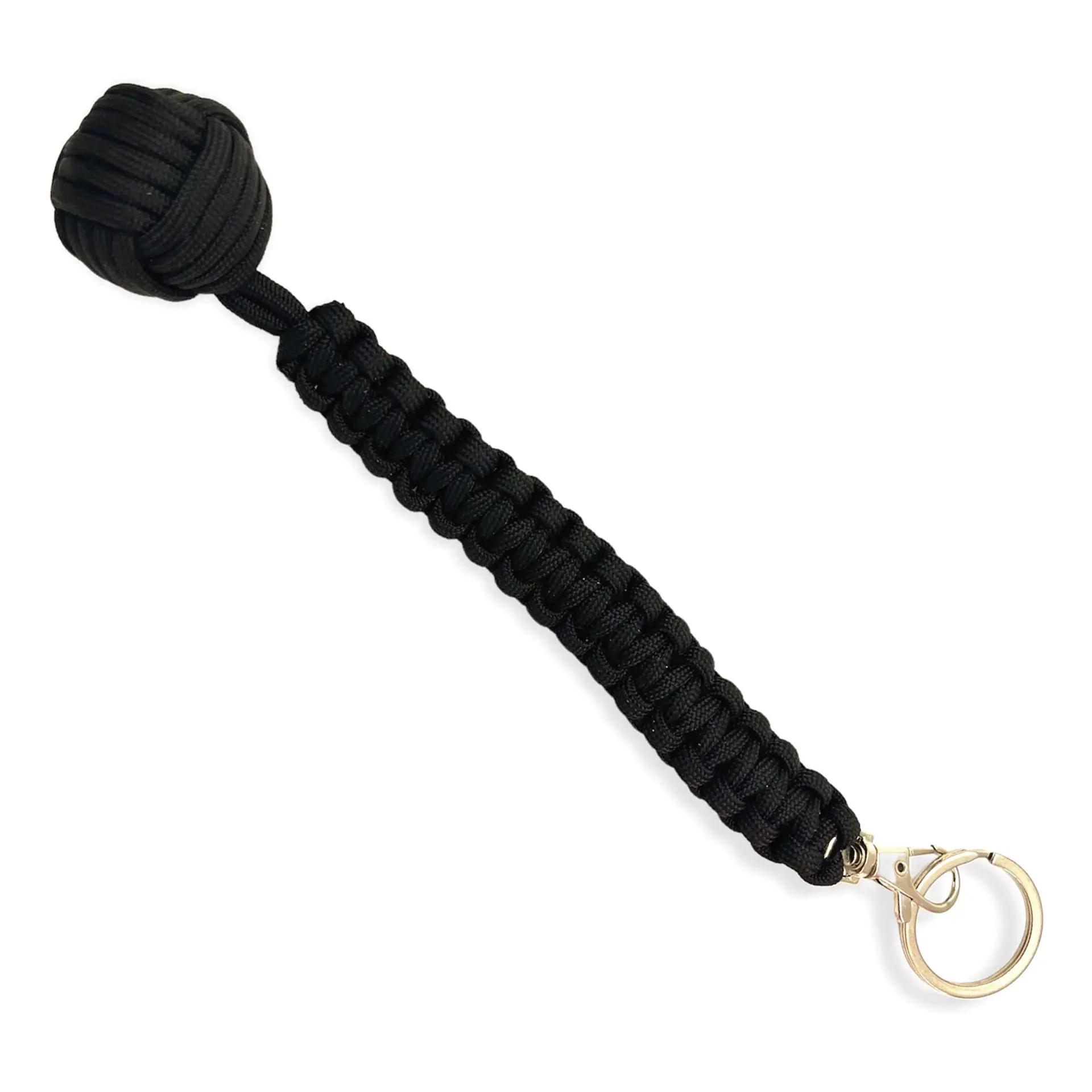 Shadow Knot Adjustable Safety Keychain - Black Paracord image