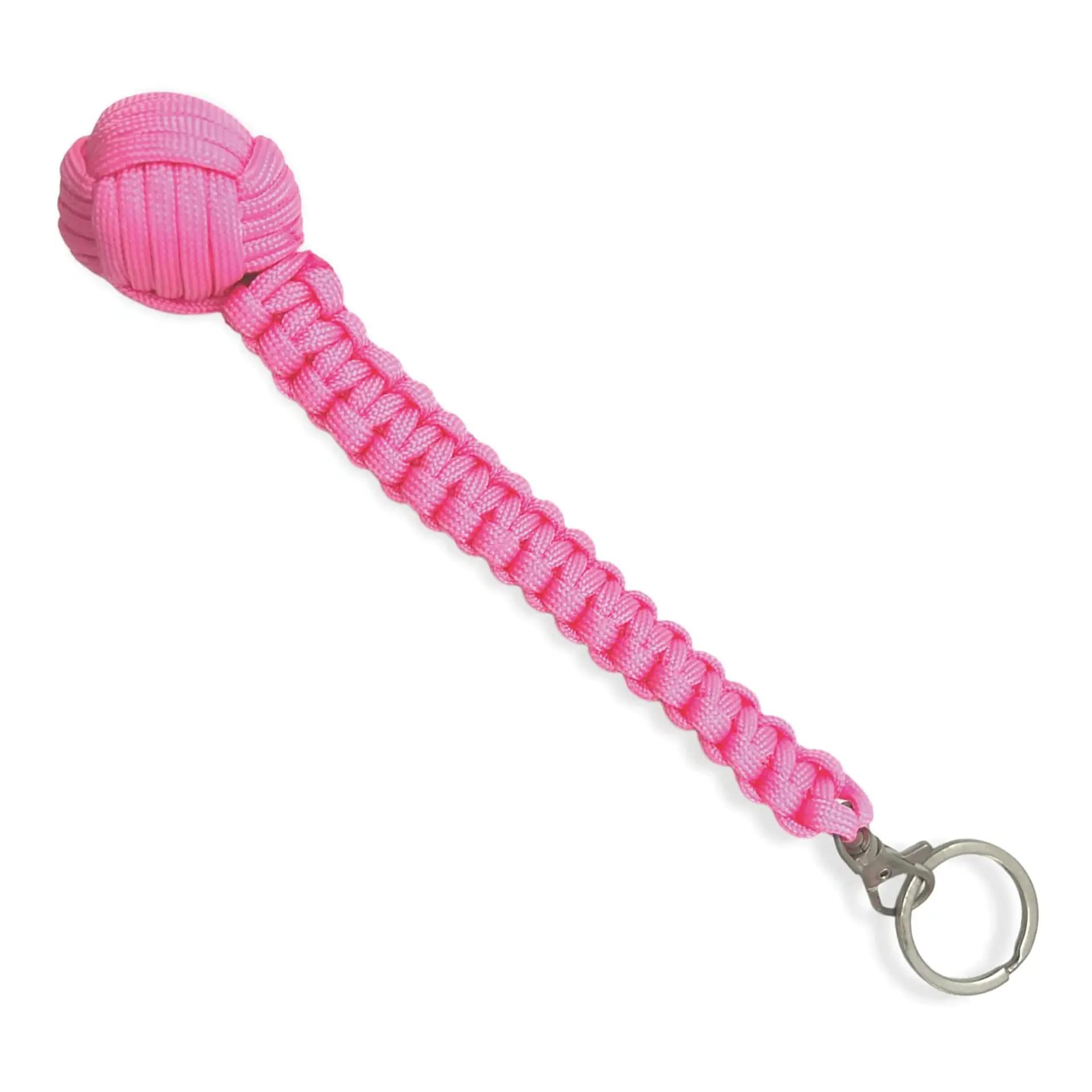 Blush Guardian Discreet Safety Monkey Fist Keychain - Light Pink Paracord image