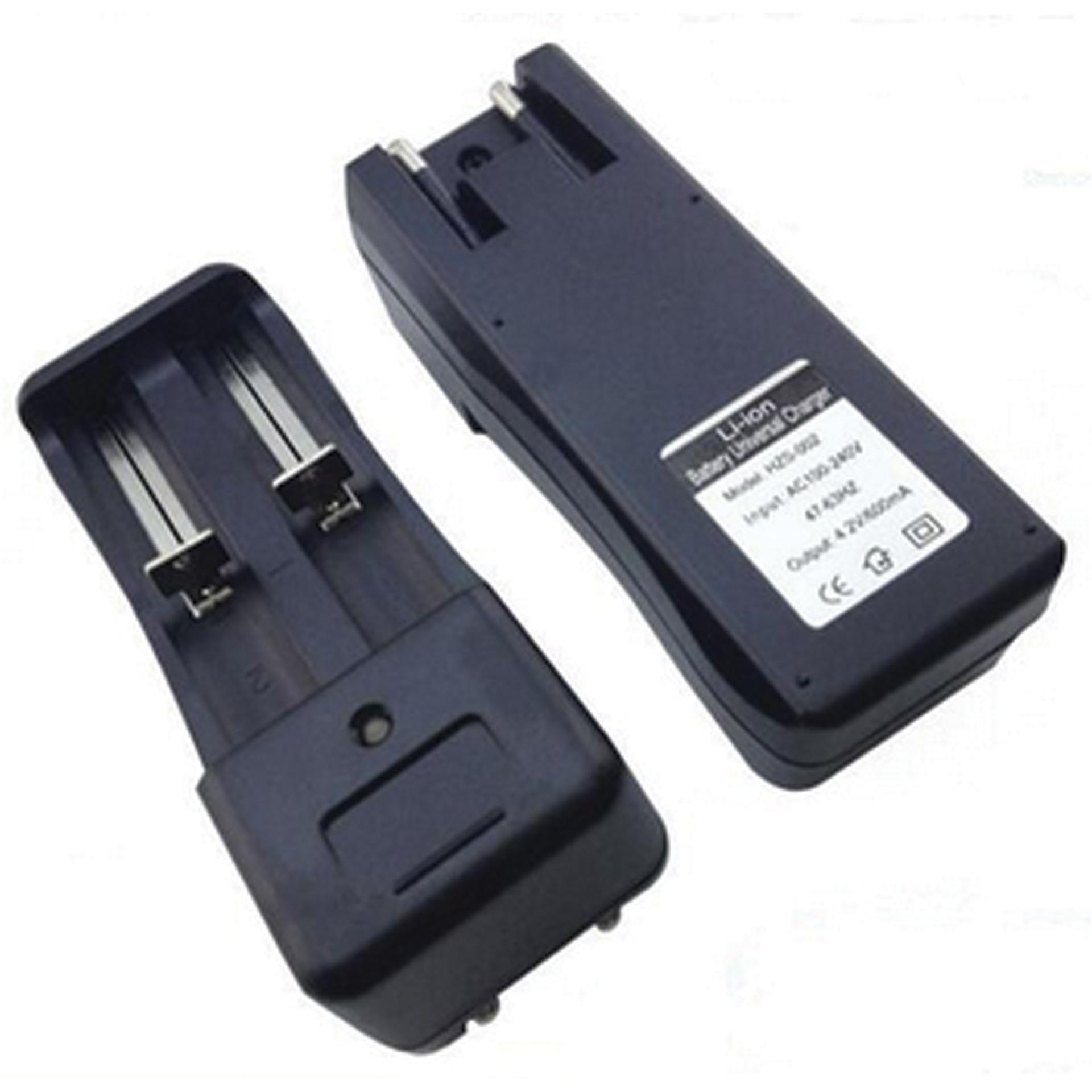 Outlet-Ready Single-Bay 18650 Battery Charger - Matte Black image