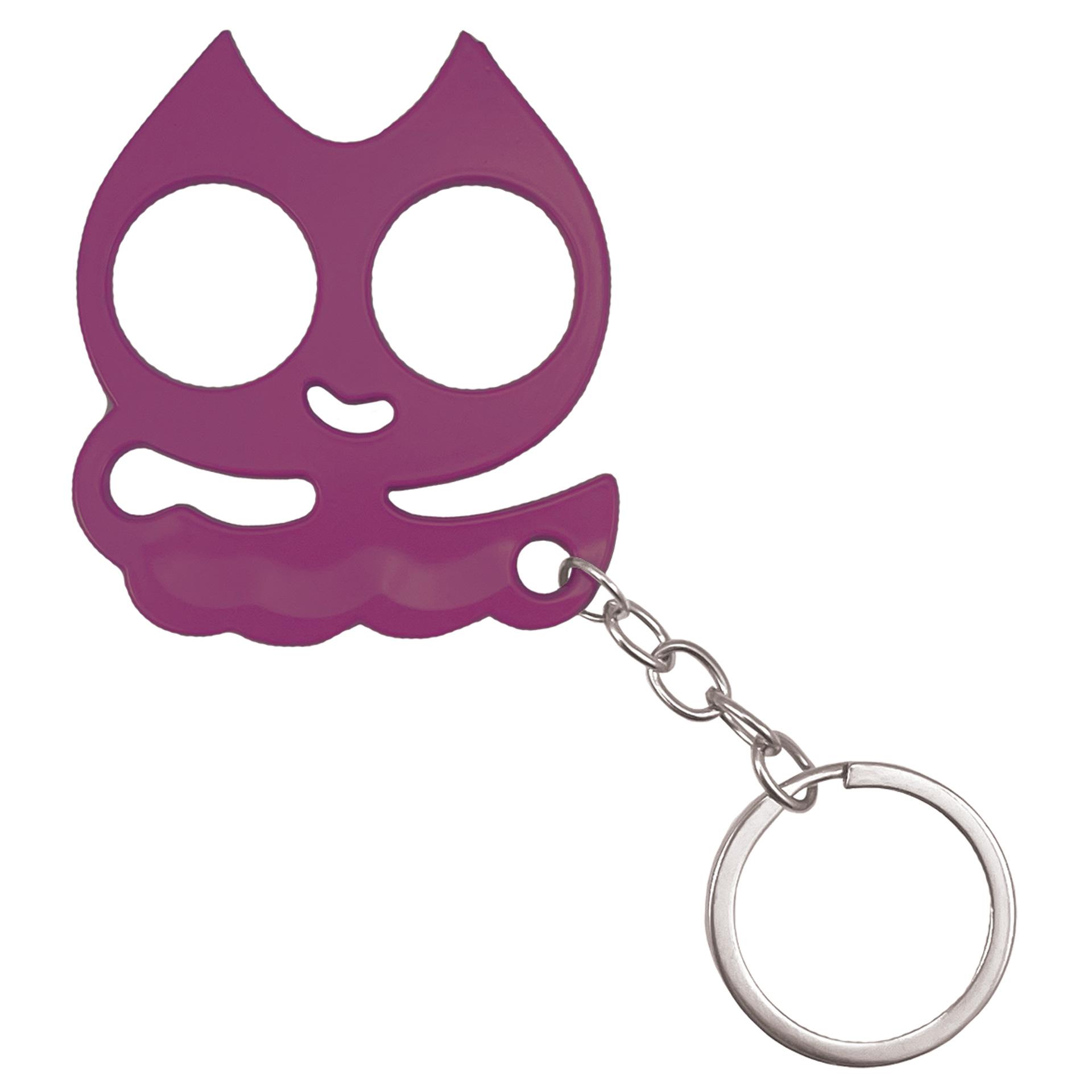 Lucky Cat Compact Self-Defense Keychain - Purple image