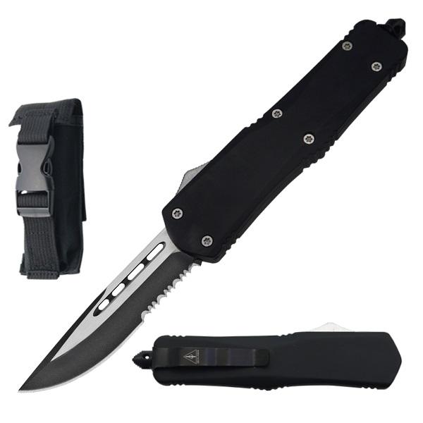9 Inch Black Tactical Recon OTF Combat Pocket Knife image