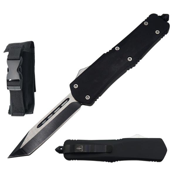 9" Black Tactical Recon OTF Combat Tanto Blade Knife image