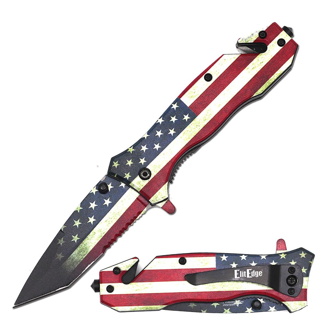 4.5 Inch Closed Proud American Rescue Folder Spring Assist Knife image