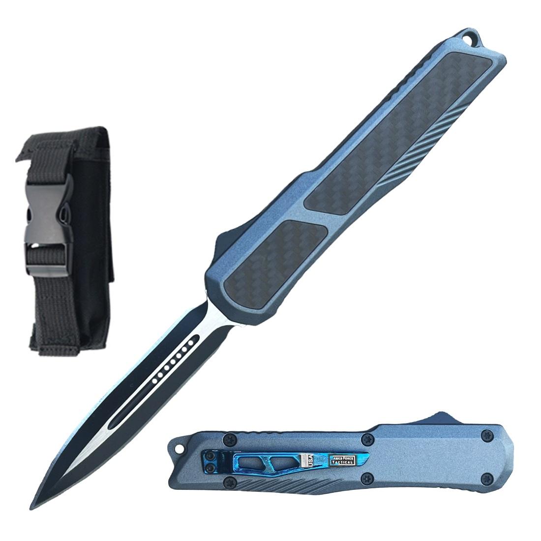 8.5" Grey Delta Slim OTF Dual Action Automatic Knife