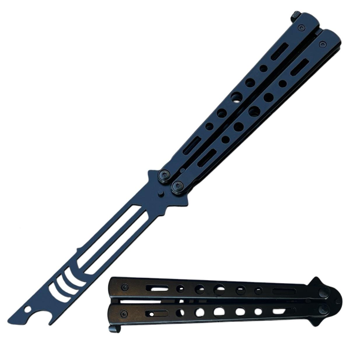 Black Shark Bottle Opener Stainless Steel Butterfly Trainer Knife image
