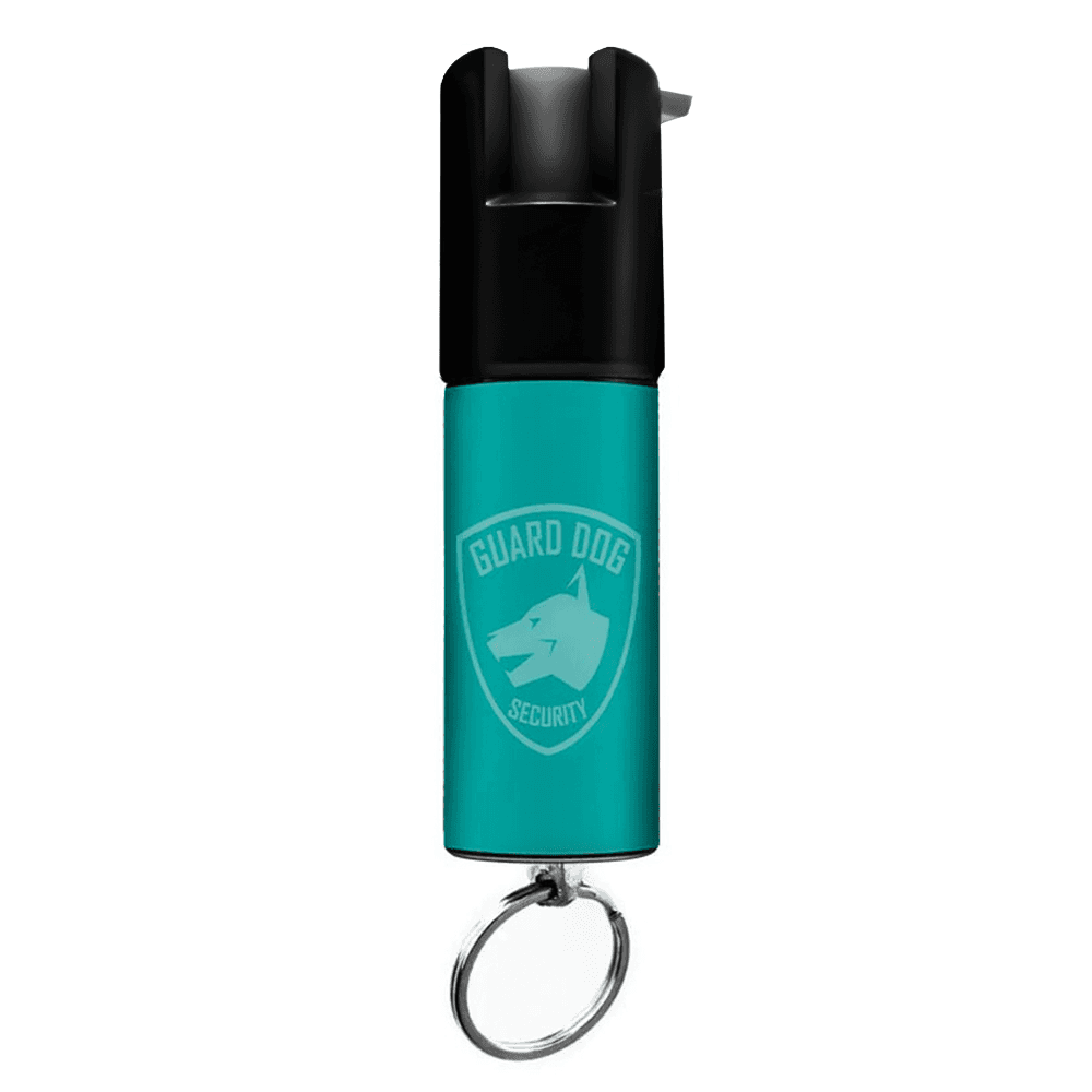 Teal Color Keychain Mini Pepper Spray for Self Defense - Safety Twist Top to Prevent Accident image