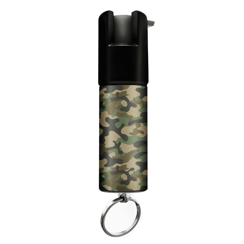 Camo Keychain Mini Pepper Spray for Self Defense - Safety Twist Top to Prevent Accident image