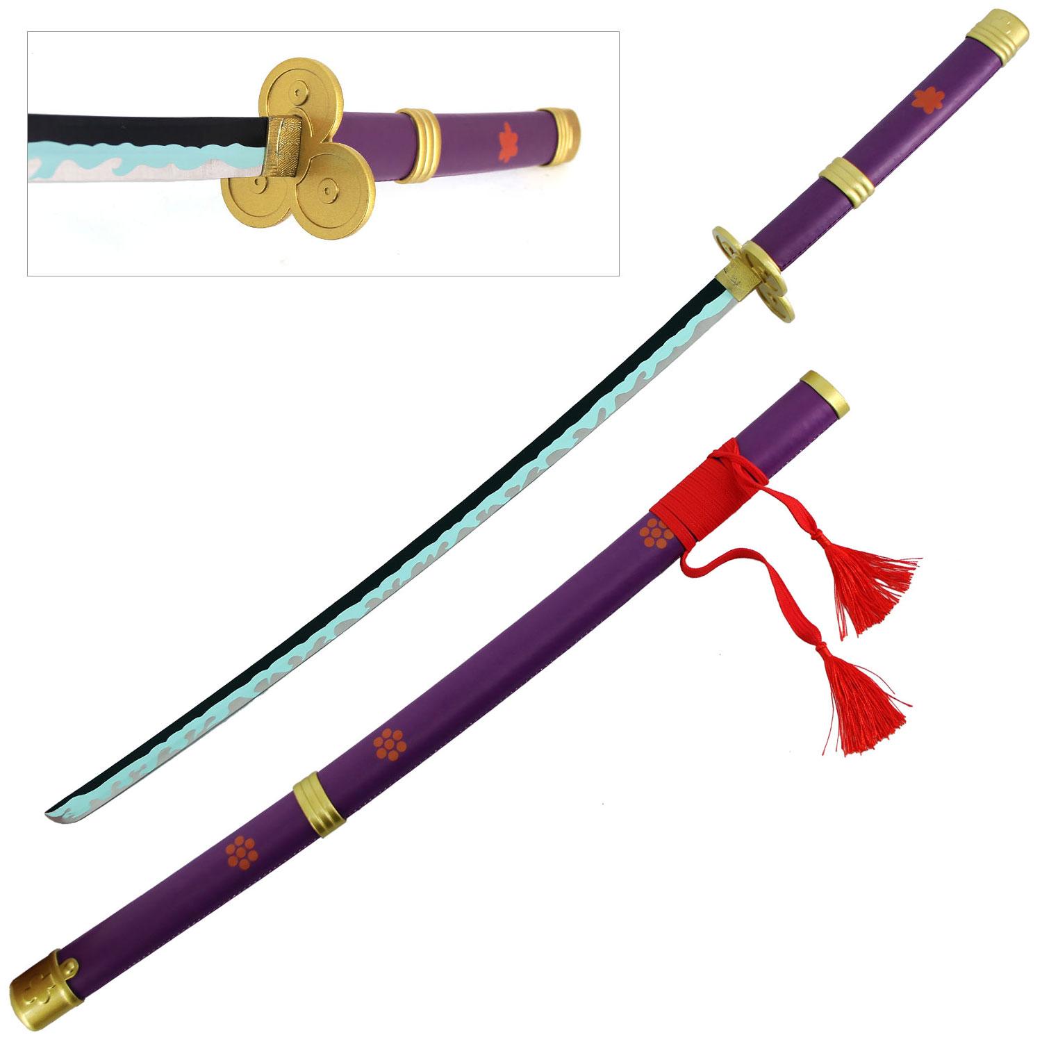Enma Zoro�s Roronoa Yamo Purple Katana Replica Steel Anime Sword image