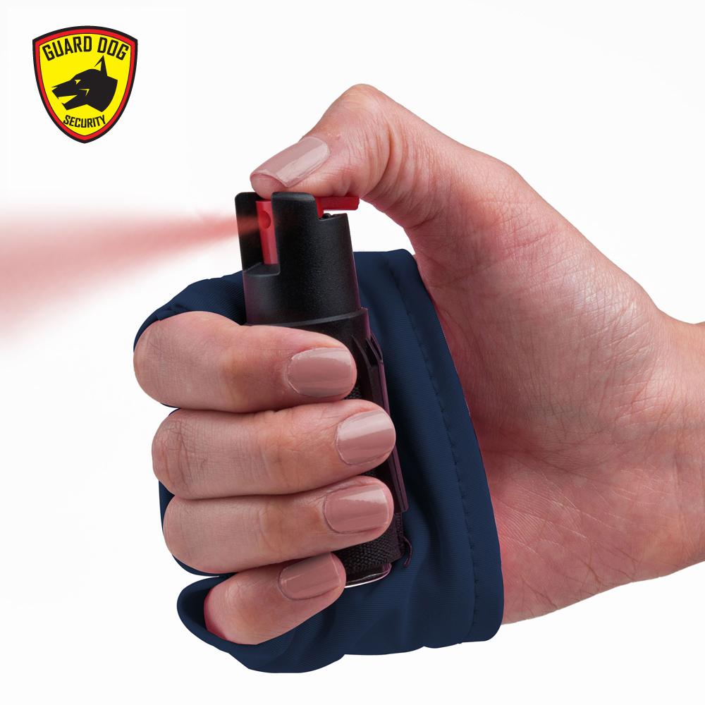 InstaFire Blue Personal Defense Pepper Spray 1/2 oz With Activewear Hand Sleeve image