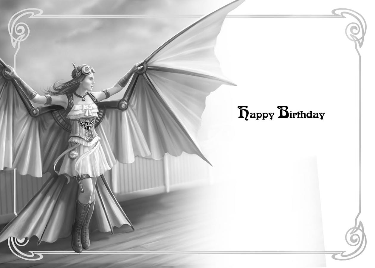 Clockwork Dragon Birthday Card - 6 Pack