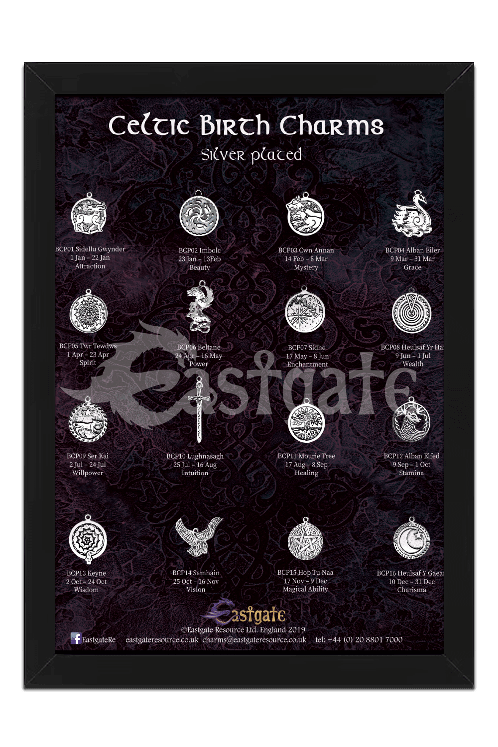 Celtic Birth Charms Retailer Display Board