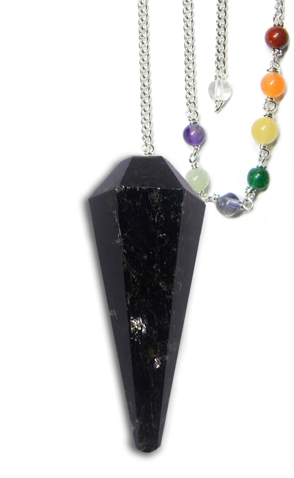 Black Tourmaline Protection Chakra Pendulum image