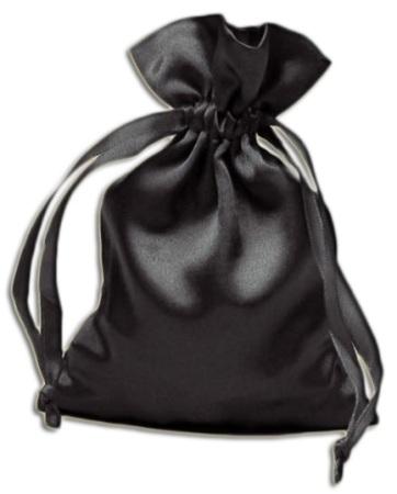 Black Satin Pouches (12 pcs) image