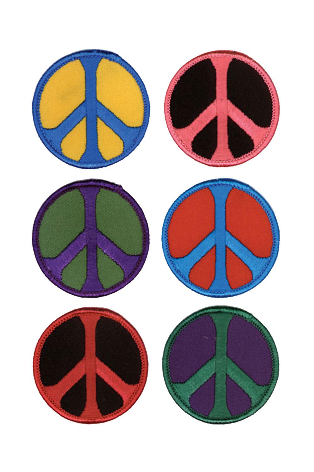 Peace Sign Patch Assorted Colors 3" image