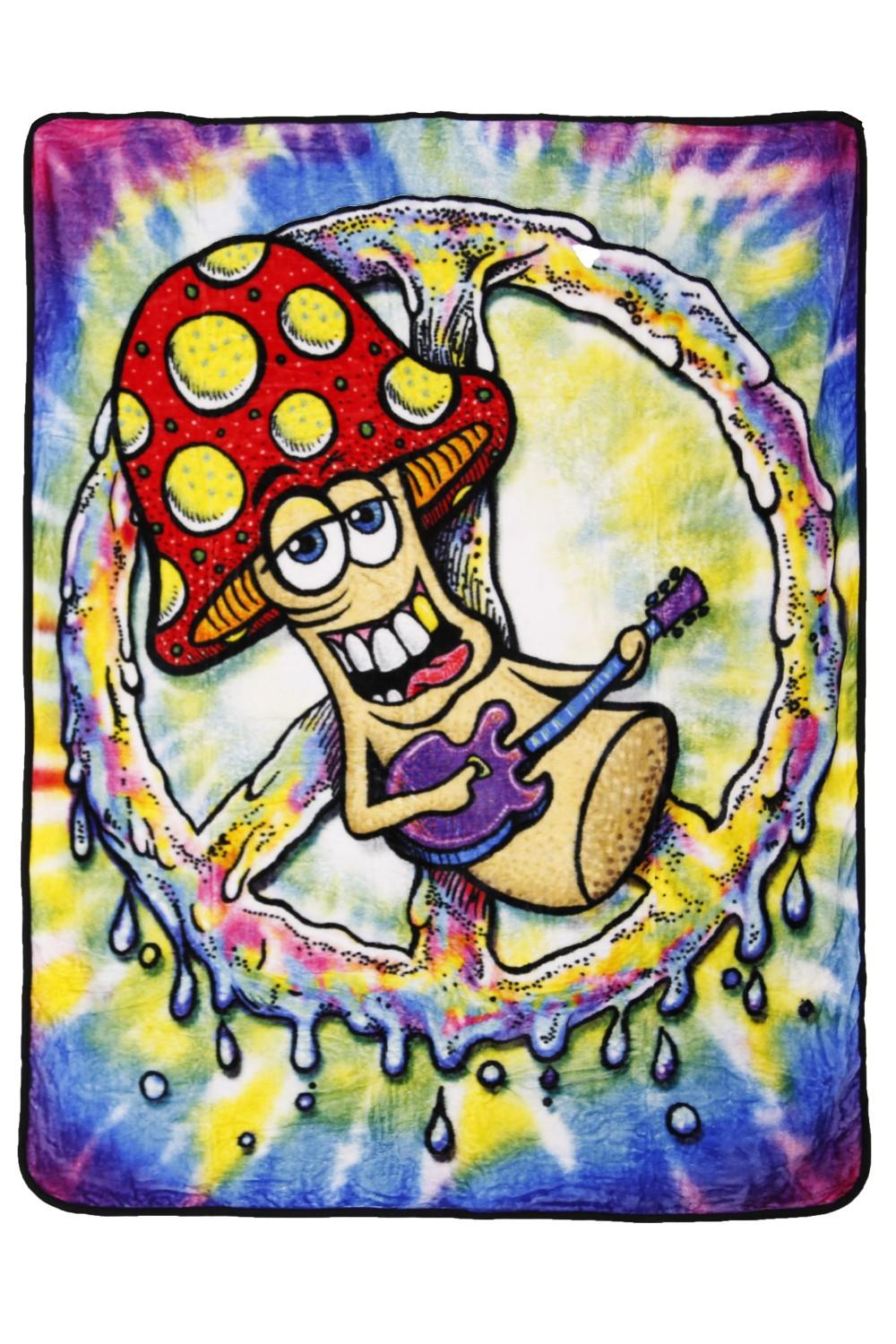 Shroom Peace Fleece Throw Blanket 50x60 image