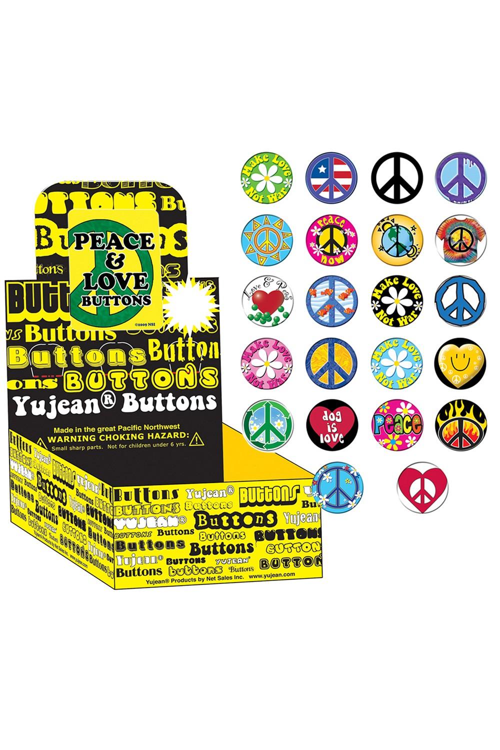 Peace and Love Button Box