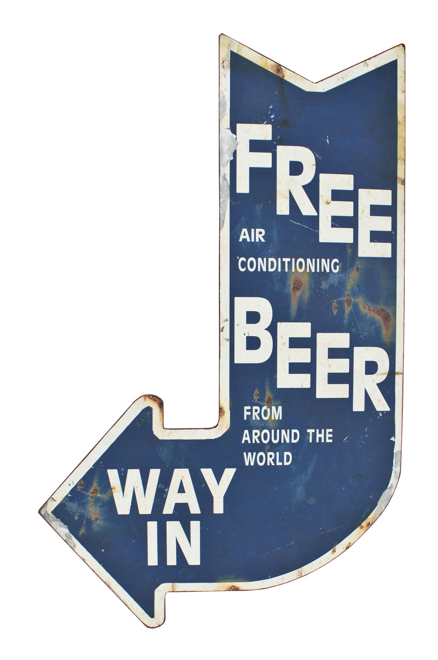 Free Beer Sign - Tin (Pkg. 4) image