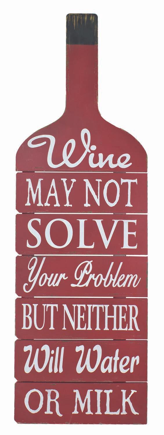 Wine or Milk Sign - Wood image