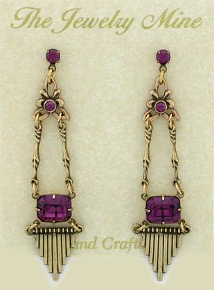 Victorian Style Chandelier Earrings - Amethyst image