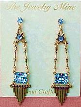 Victorian Style Chandelier Earrings - Lt. Sapphire image