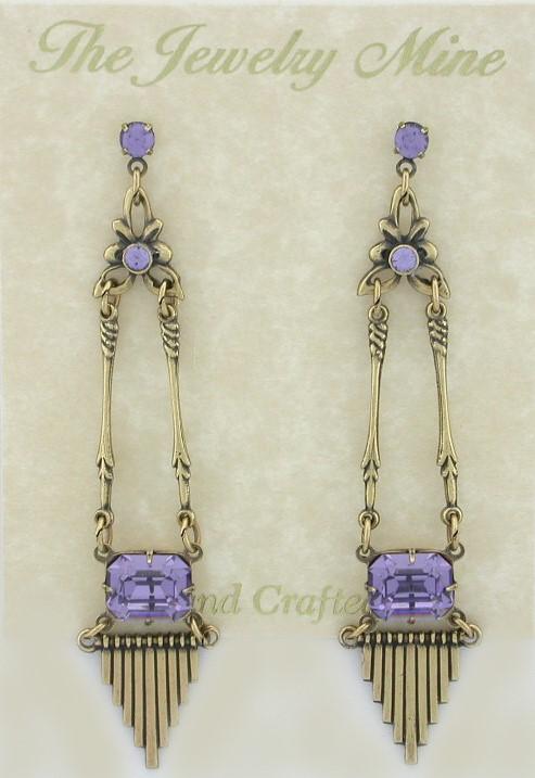 Victorian Style Chandelier Earrings - Tanzanite image