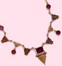 Victorian Style Austrian Crystal Fashion Y-Necklace - Amethyst image