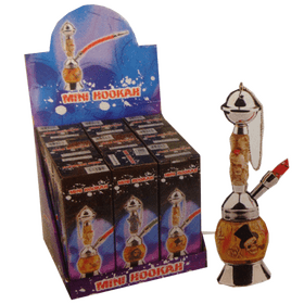 Asst Finish With Poly Resin Figurine Mini Hookah 7.5" 9 CT image