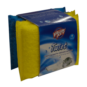 4PC Scrubbing Pad Yellow/Blue image