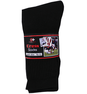 Crew Socks Black 12 Pairs image