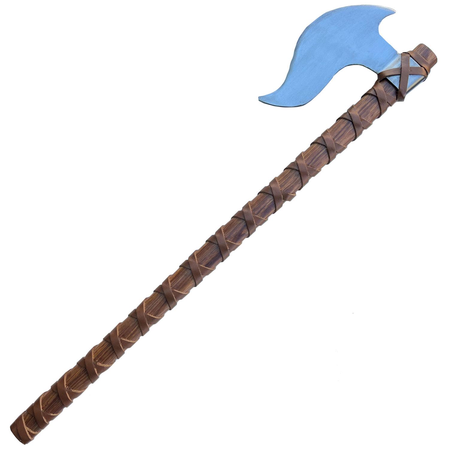 Custom Hand Forged High Carbon Steel Medieval Battle Axe image