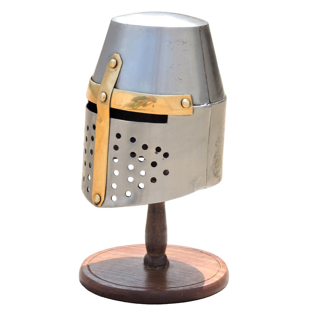 Mini Medieval Knight Helmet With Display Stand image