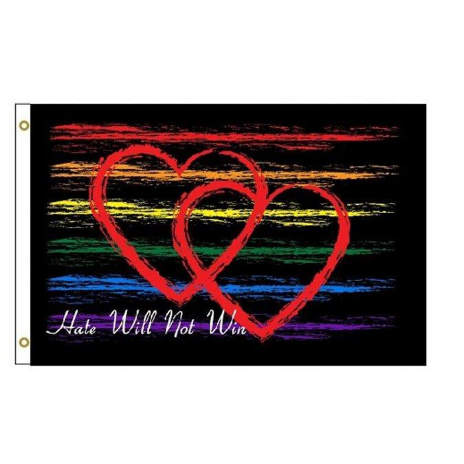 3'x5' HATE WILL NOT WIN Flag